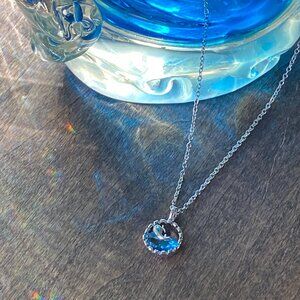 Save The Whale Women's Colorful Blue Ocean 18K Gold Plated Zircon Beach